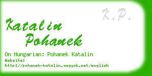 katalin pohanek business card